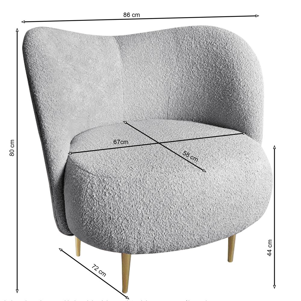 Fotelis ALGO | KREMINĖ - Image 2