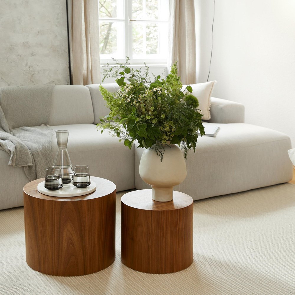 Mediniai kavos staliukai DINO | MEDŽIO TAMSI | 2 vnt. - Image 8