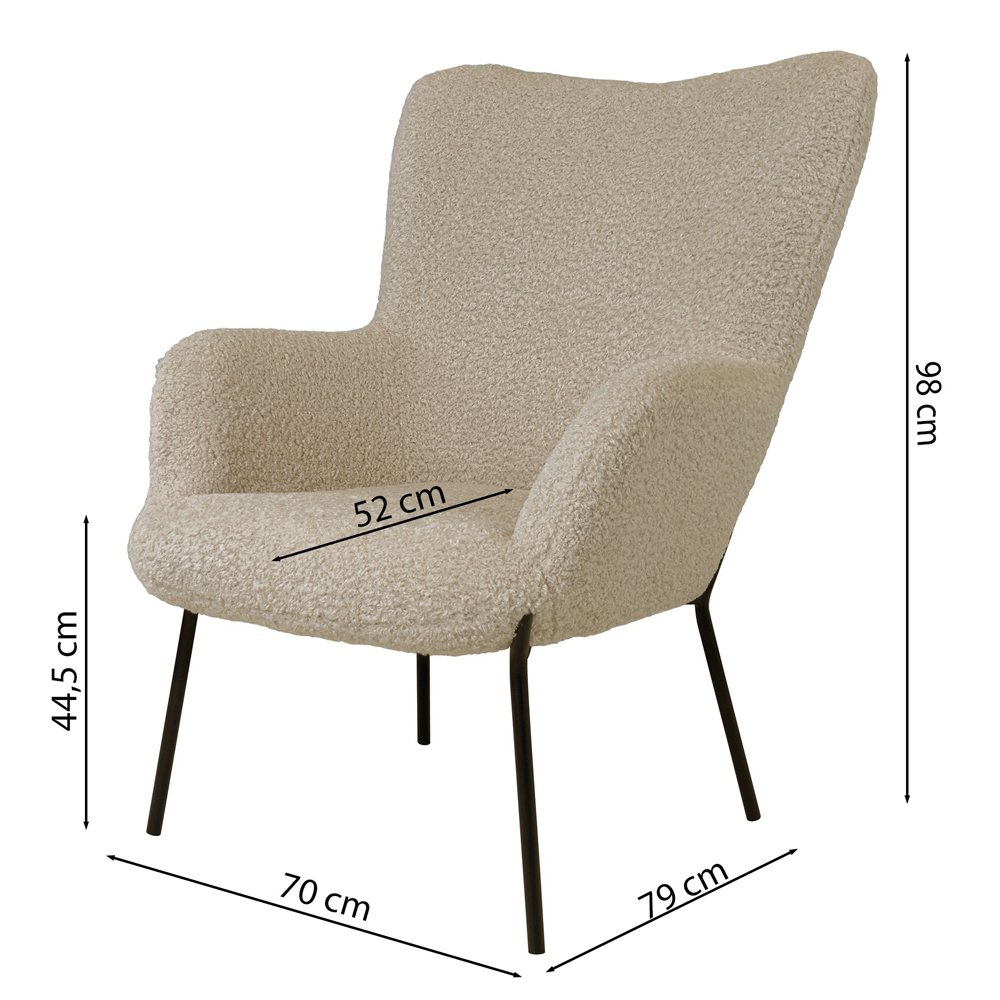 Fotelis GLABO | SMĖLIO - Image 5