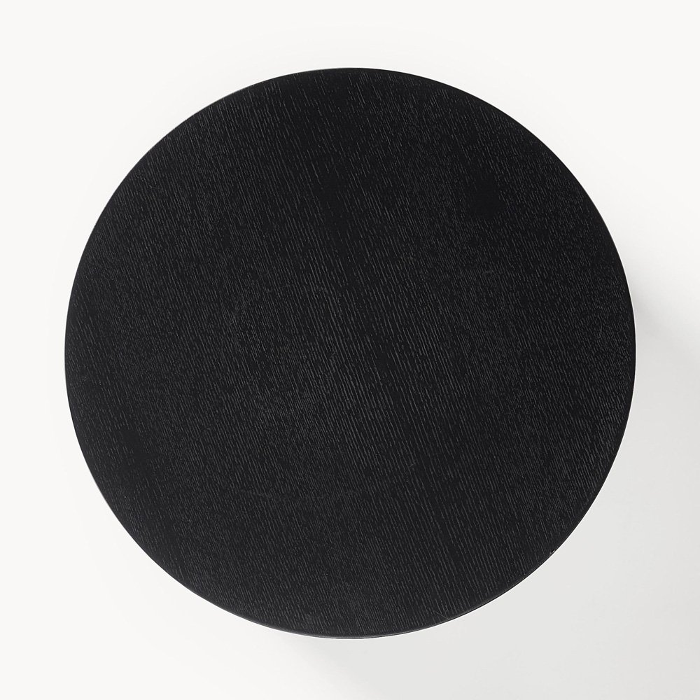 Mediniai kavos staliukai DINO | JUODA | 2 vnt. - Image 3