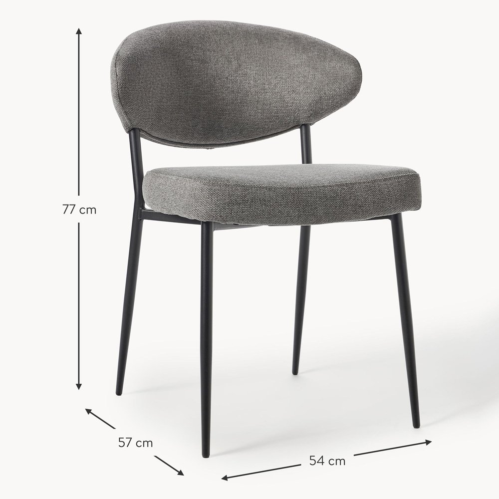 Kėdė ADAM | PILKA | 2 vnt. - Image 9