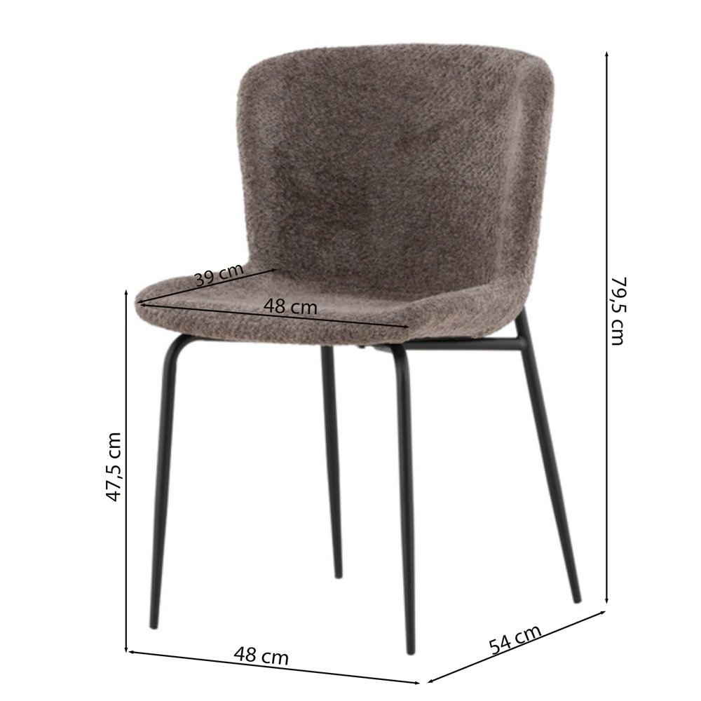 Kėdė SARA | TAMSIAI PILKA - Image 9