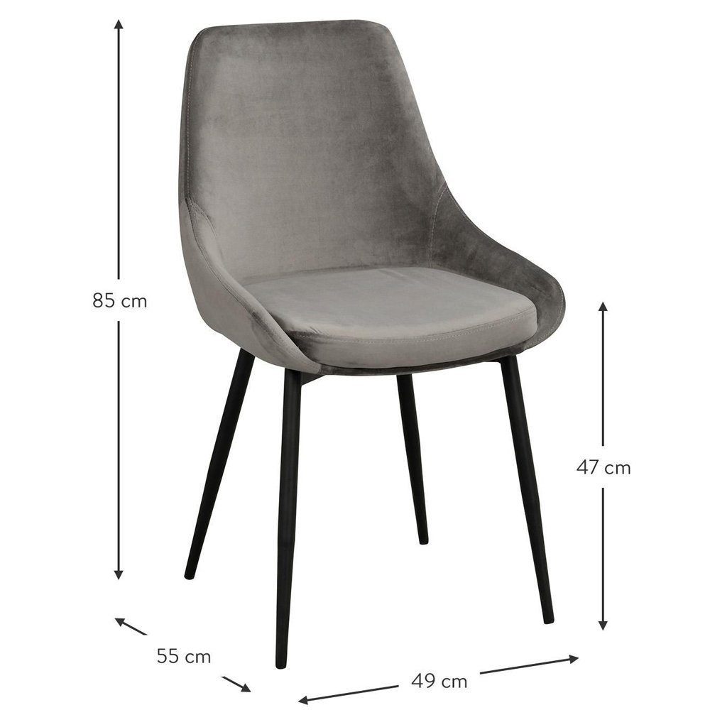 Kėdė STELA | PILKA | 2 vnt. - Image 9
