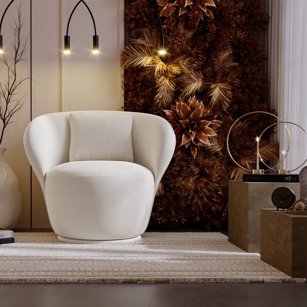 Fotelis AURORA | KREMINĖ - Image 5