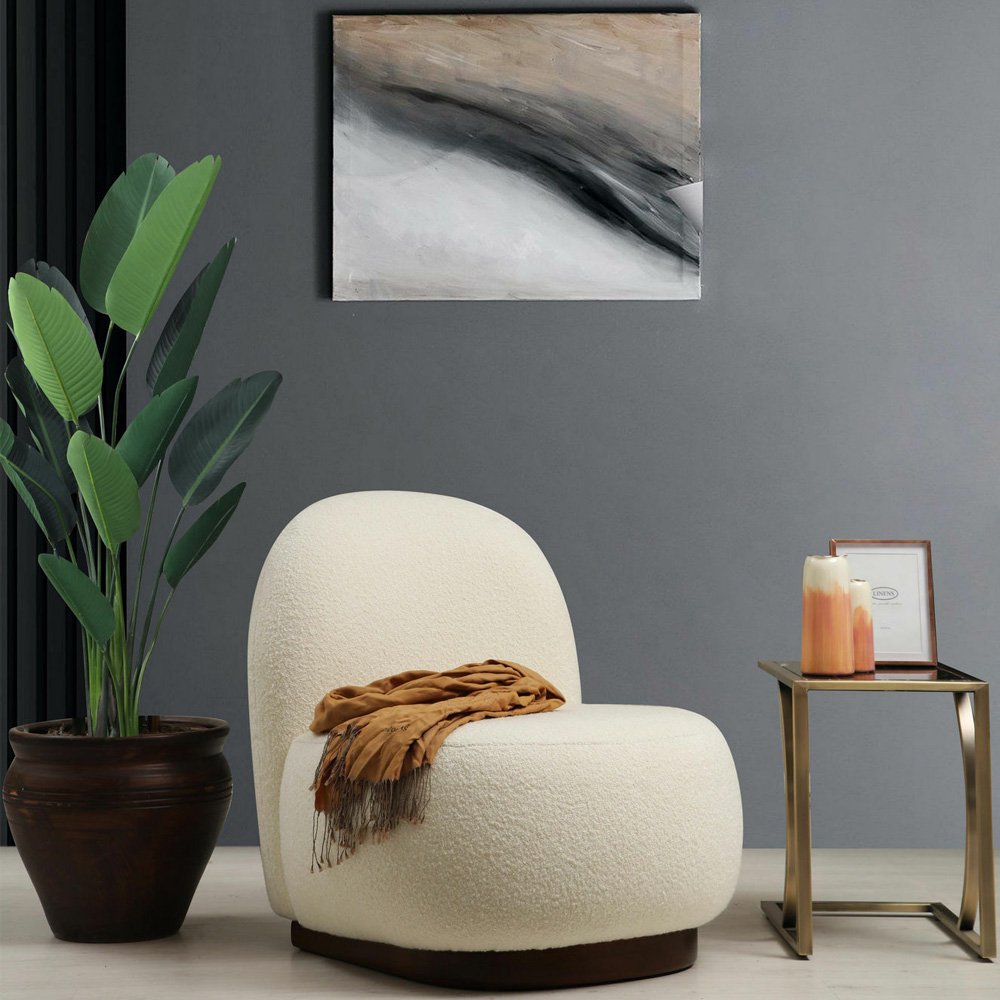 Fotelis PAKO | BALTAS - Image 3