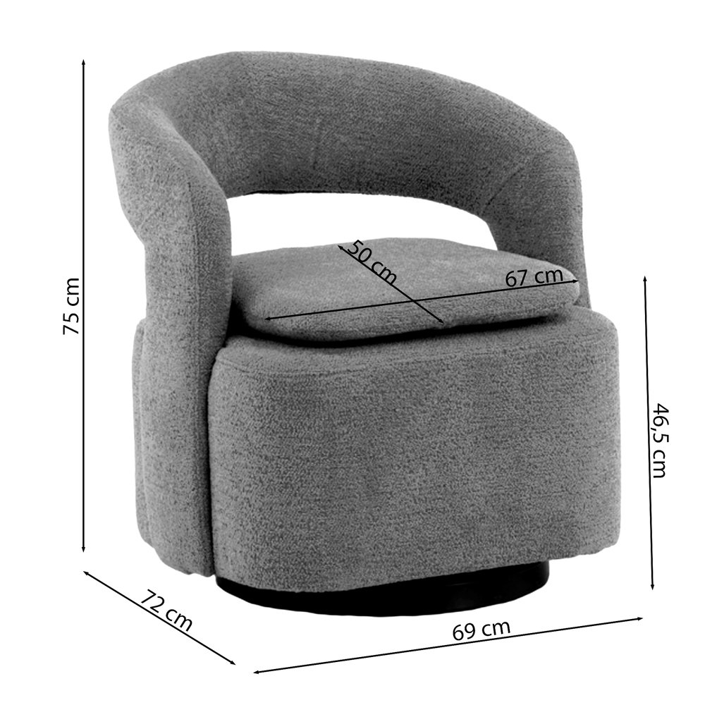 Fotelis SEREN | KREMINĖ - Image 9